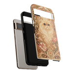 Persian Cat Floral Art Nouveau Tough Phone Case