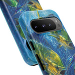 Mahi Mahi School Phone Case, Dorado Fish Frenzy Cover for Anglers