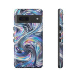 Chrome Metallic Swirl  Art Tough Phone Case