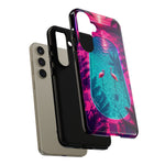 Neon Flamingo Pool Vaporwave Art Tough Phone Case