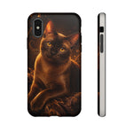 Burmese Golden Sable Portrait Art Tough Phone Case
