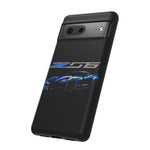 Blue C7 Z06 Sports Car Tough Phone Case Track Style Cover Gift