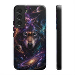 Cosmic Wolf Phone Case, Galaxy Nebula Portrait Tough Cover, Gift