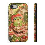 Cute Kawaii Frog Phone Case Strawberry Picnic Tough Cover Gift Art