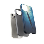 Barracuda Silhouette Phone Case, Sunlit Marine Art Tough Cover