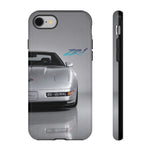 Silver C4 ZR1 Front View phone case | tough case for Vette Drivers