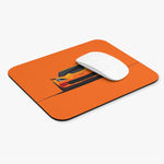 Orange C7 Front View Mouse Pad | Sports Car Desk Mat