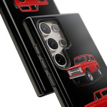 Early Bronco Phone Case Red, Three-View Truck Vector Cover