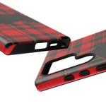 Scottish Terrier Silhouette Plaid Art Tough Phone Case