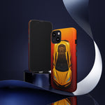 Z06 Corvette Phone Case, Yellow Top-Down Duotone Gradient Cover
