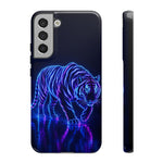 Neon Blue Tiger phone case | tough protective cover