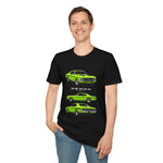 1971 Demon Green Classic Muscle Car T-Shirt | Vintage Coupe Illustration