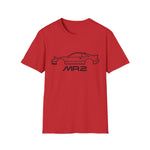 1991 MR2 SW20 Black Outline Silhouette Emblem Classic Car T-Shirt Fan Gift