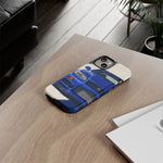 R34 Skyline GT-R Bayside Blue Tough Phone Case for 90s JDM Fans