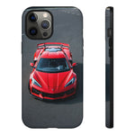 Red C8 Z06 Track Wing Tough Phone Case Cover Gift Art