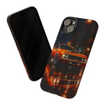 Orange Cuda Phone Case, Rainy City Night Muscle Car Tough Cover