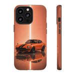 Orange 240Z Phone Case, Classic JDM Sports Car Racing Stripe Cover