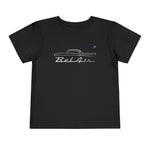 Toddler ’57 Bel Air Classic Car T-Shirt, Vintage Chrome Outline Design