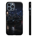 Black C7 City Skyline Rooftop Sports Car Tough Phone Case