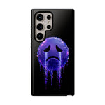 Glitch Sad Face Phone Case, Anime Melt Static Tough Cover