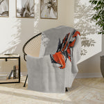 Hugger Orange 1967 Camaro Illustration Blanket Muscle Car Microfiber Throw