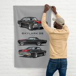 1965 Skylark GS Black Red Banner 34x56 Garage Man Cave Wall Decor Gift