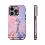 Praying Cherub Statue halo Vaporwave Aesthetic phone case