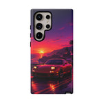 FD RX-7 Retro Sunset Sports Car Tough Case | Neon Vaporwave Beach Drive