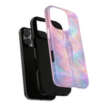 Pastel Aura Phone Case, Swirling Silhouette 3D Cover, Gift