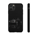 Black Classic C10 Truck Phone Case | Vintage Pickup Reflection, Minimal Auto Design