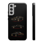 Trans Am Phone Case Black Gold, Three-View Vector Tough Cover