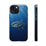Yellowfin Tuna Phone Case, Deep Blue Water Tough Cover, Gift