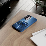 Blue R34 Skyline Phone Case, JDM Sports Car Racing Stripe Studio Cover
