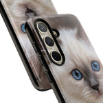 Ragdoll Kitten Phone Case, Blue Eyes Macro Portrait Cover, Gift