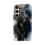 Black Lab Watercolor Art Tough Phone Case - Dog Portrait