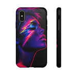 Neon Lightning Face 80s phone case | Tough Case