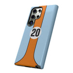 Blue Orange 20 Retro Endurance Racing Stripe Tough Phone Case Cover