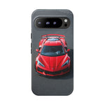 Red C8 Z06 Track Wing Tough Phone Case Cover Gift Art