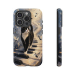 Piano Cat walking on keys Tough Case | Phone cover, musical cat art