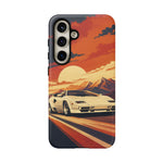 Retro Sunset Countach phone case | Sports car tough cover