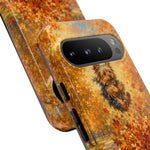Yorkshire Terrier Jumping in Autumn Leaves Tough Case | Fall Dog Phone Cover