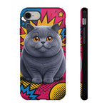 British Shorthair Round Pop Art Tough Phone Case