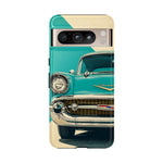 1957 Bel Air Turquoise Retro Tough Phone Case Classic Car Art Cover