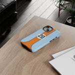 Blue Orange 20 Retro Endurance Racing Stripe Tough Phone Case Cover