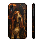 Basset Hound Phone Case Jazz Saxophone Tough Cover Gift Art