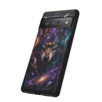 Cosmic Wolf Phone Case, Galaxy Nebula Portrait Tough Cover, Gift