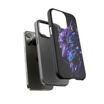 Holographic Wolf Phone Case, Fractured Prism Iridescent Cover