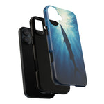 Barracuda Silhouette Phone Case, Sunlit Marine Art Tough Cover