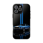 Mach 1 Mustang Phone Case, Blue 69 Muscle Car Stripe Studio Cover