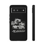 White S2000 Roadster Collage JDM Tough Phone Case Cover Gift